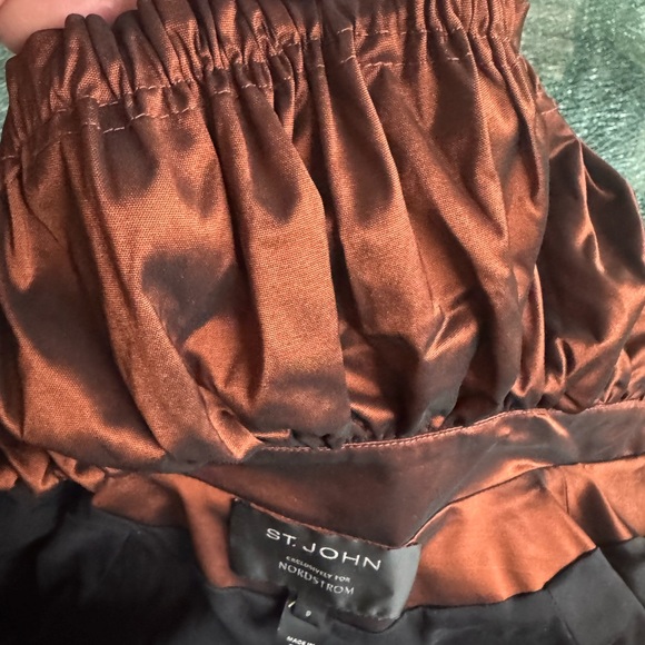 St John Elegant Brown Ruffled Women's Jacket P - Picture 12 of 12